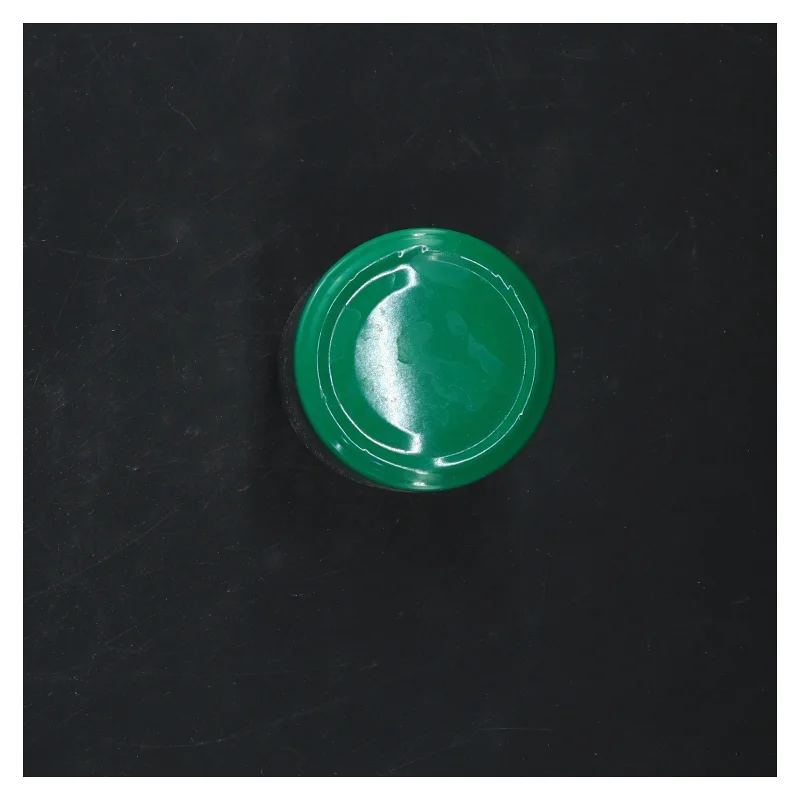 Glasbeholder med grøn låg (str. 10x6 cm)