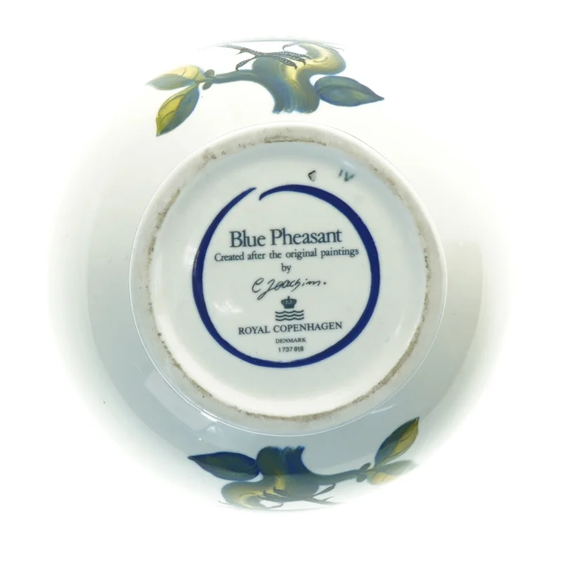 Royal Copenhagen Blue Pheasant Vase fra Royal Copenhagen (str. 20 x 16 cm)