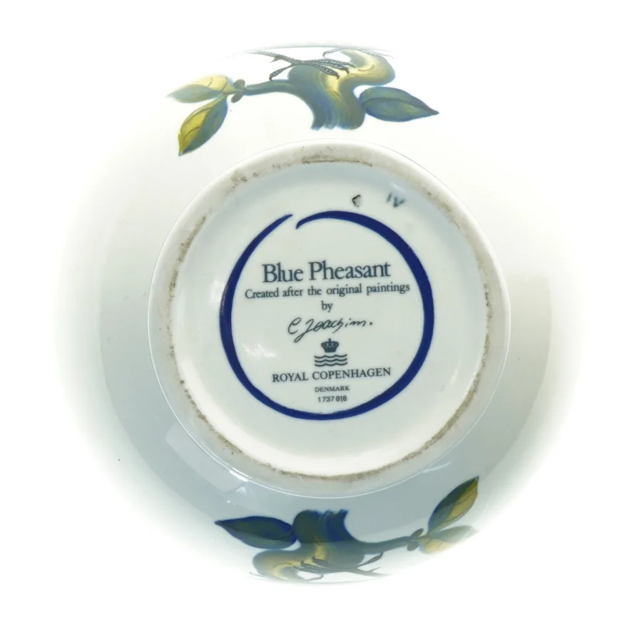 Royal Copenhagen Blue Pheasant Vase fra Royal Copenhagen (str. 20 x 16 cm)