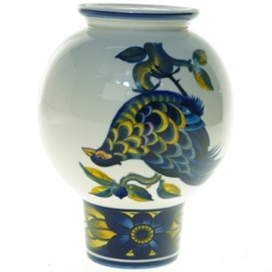Royal Copenhagen Blue Pheasant Vase fra Royal Copenhagen (str. 20 x 16 cm)