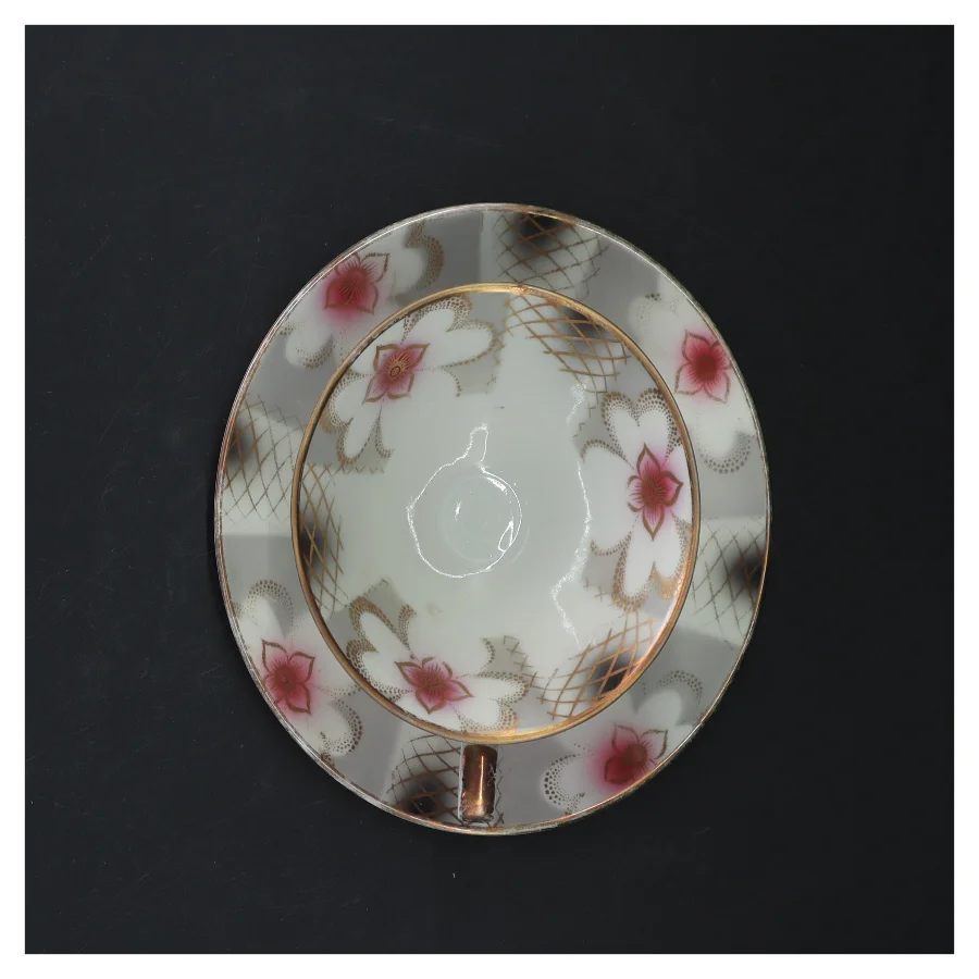 Tekop med underkop og tallerken fra Bavaria (str. Ø. 19,5 cm. og 15 cm)