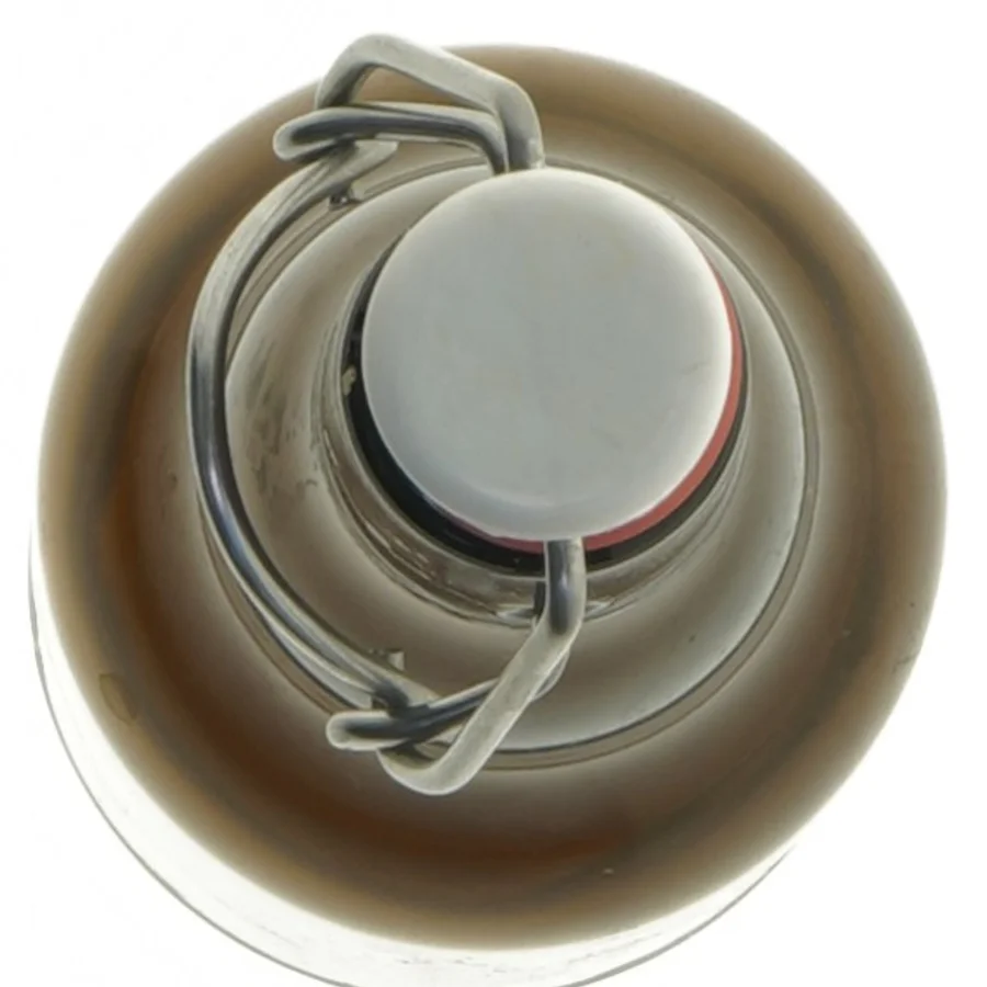 Genbrugsglasflaske med patentprop (str. 19 cm)