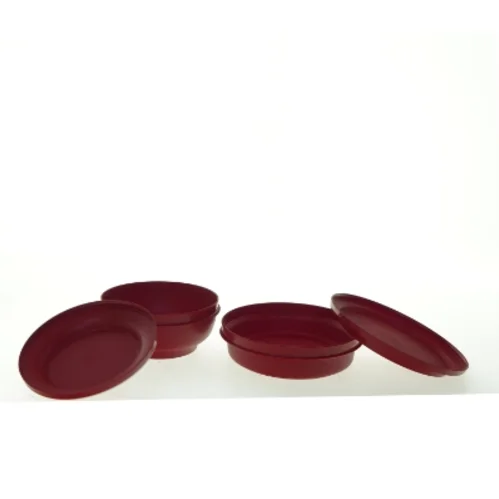 Plastik opbevaringsskåle med låg fra Tupperware (str. Ø 18 og 16 cm)