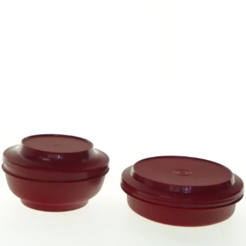 Plastik opbevaringsskåle med låg fra Tupperware (str. Ø 18 og 16 cm)