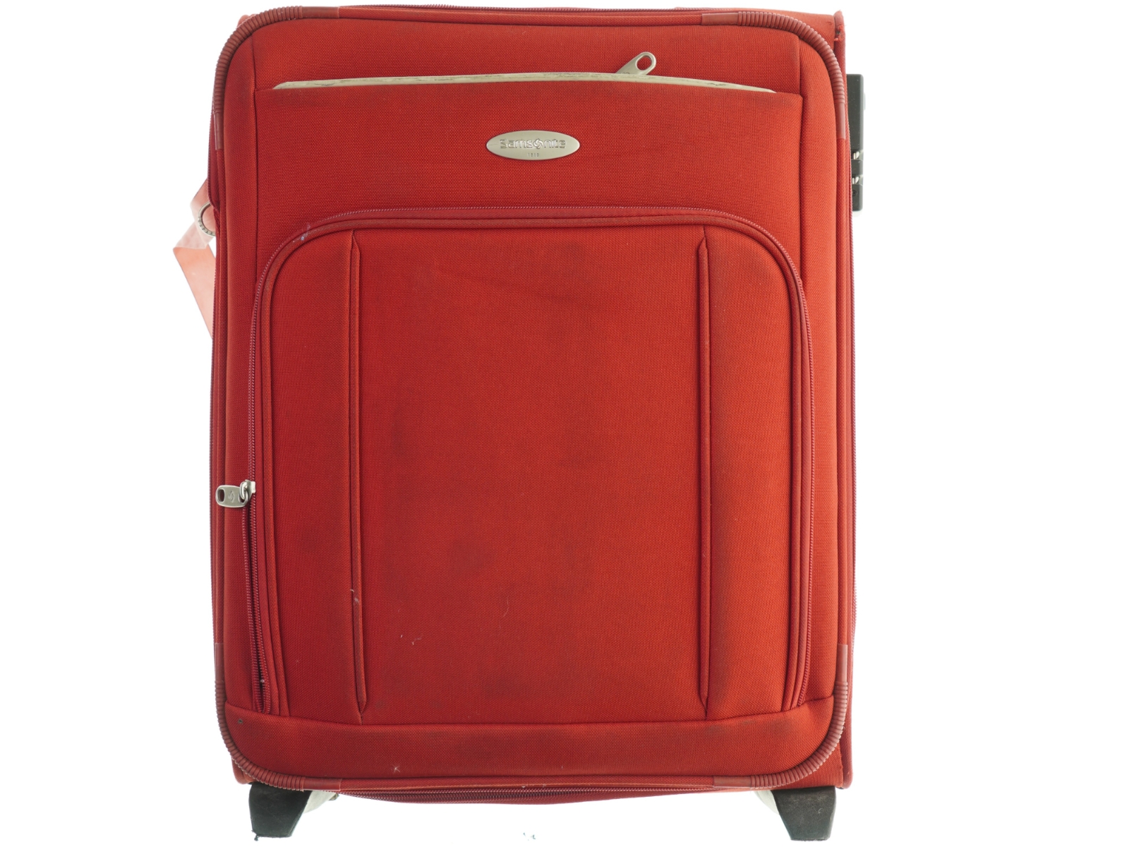 Rød kuffert med hjul fra Samsonite (str. 46 x 40 cm)