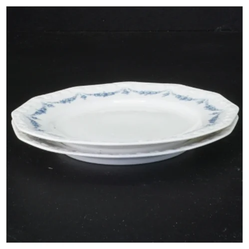 2 tallerkener med blåt blomstermønster fra Rosenthal (str. Diameter 15 cm)