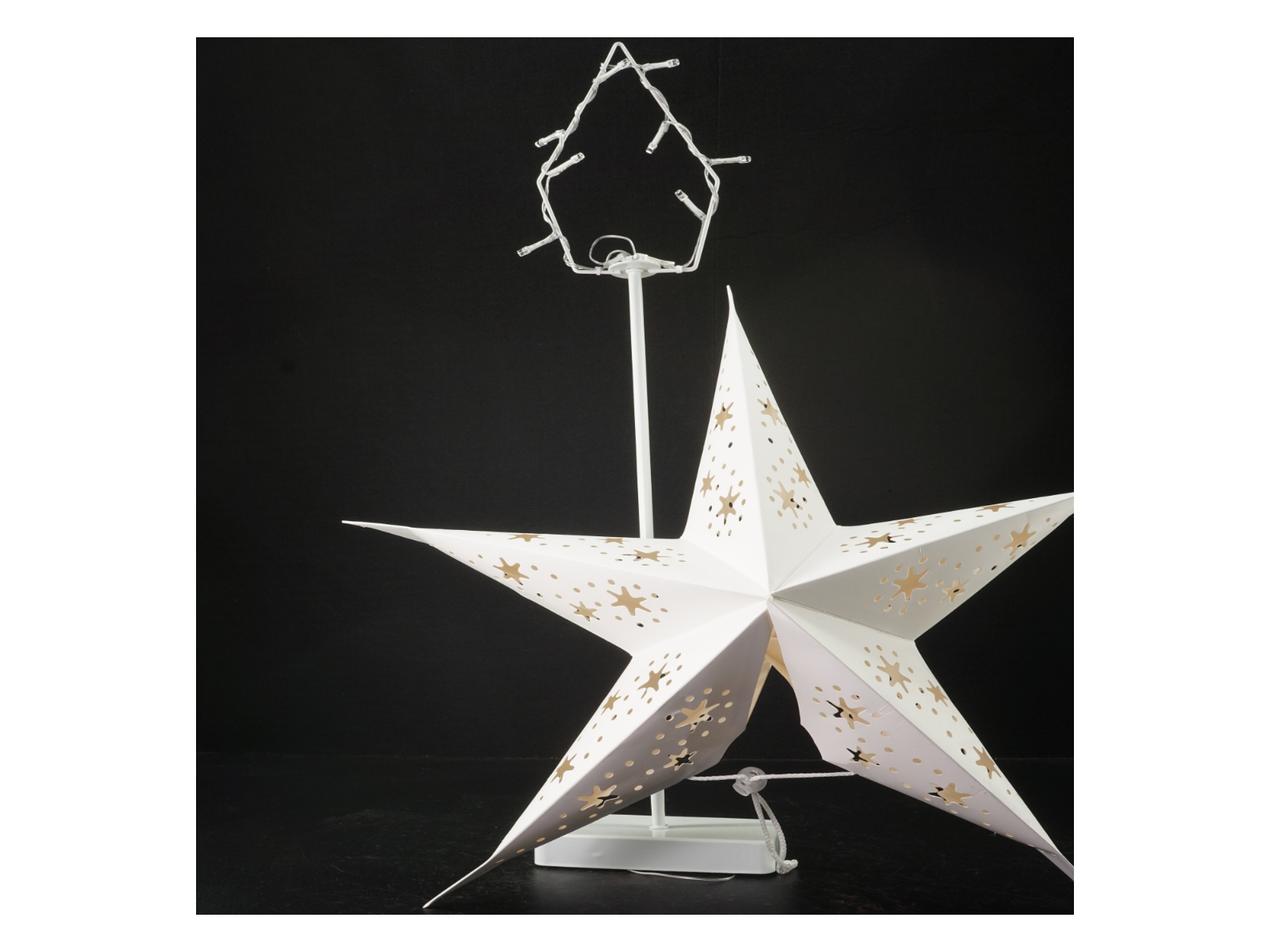 Julestjerne bordlampe fra Jysk (str. Lampe 61 cm. stjerne, 47 cm)