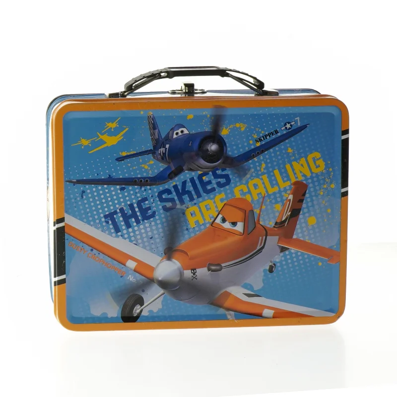 Metalfrokostboks med Disney Planes-tema (str. 20 x 16 cm)