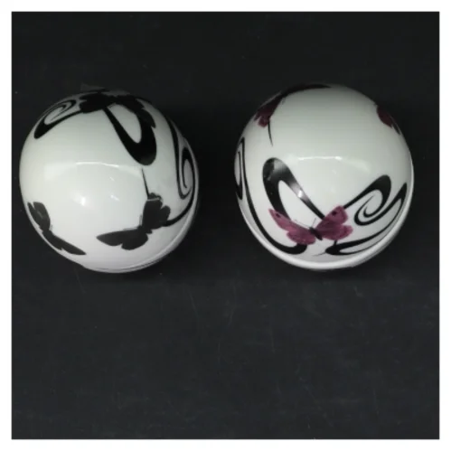 Dekorative porcelænsæg fra Summerbird (str. 9 cm)