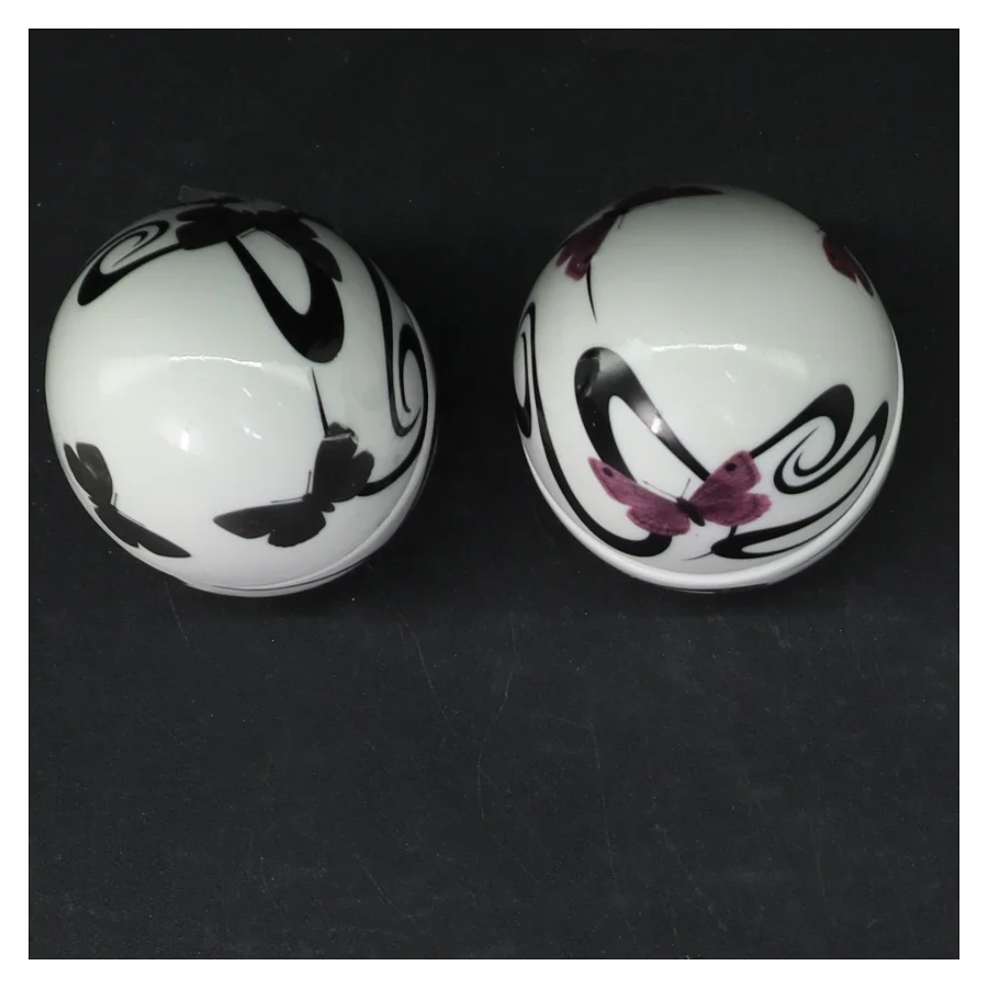 Dekorative porcelænsæg fra Summerbird (str. 9 cm)