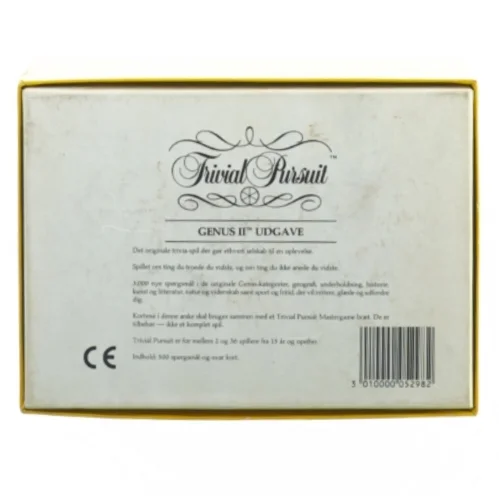 Trivial pursuit, genus II udgave fra Playmix (str. 20 x 14 cm)
