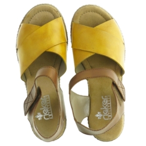 Lædersandaler med hæl fra Rieker (str. 37)