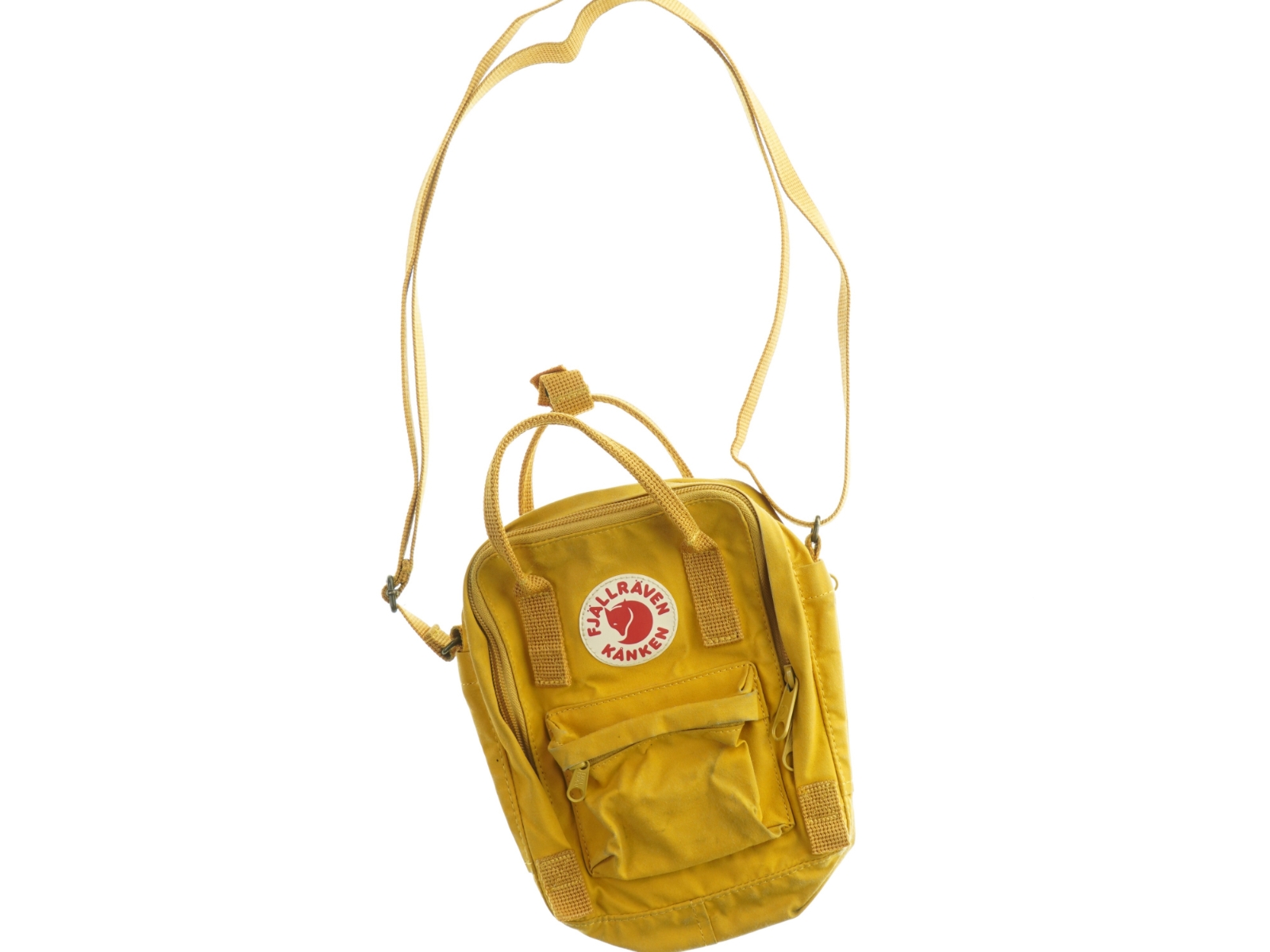 Gul skuldertaske fra Fjällräven (str. 20 x 15 cm)