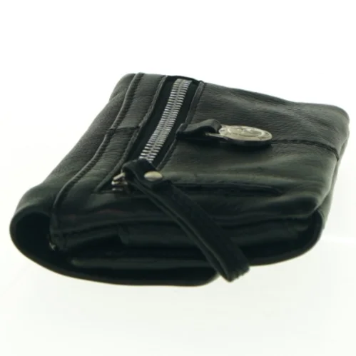 Sort læderpung fra Adax (str. 17 x 10 cm)