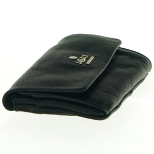 Sort læderpung fra Adax (str. 17 x 10 cm)