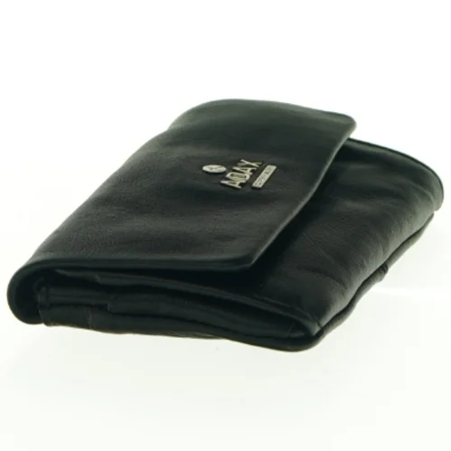 Sort læderpung fra Adax (str. 17 x 10 cm)