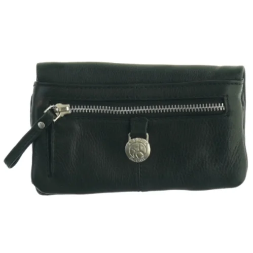 Sort læderpung fra Adax (str. 17 x 10 cm)