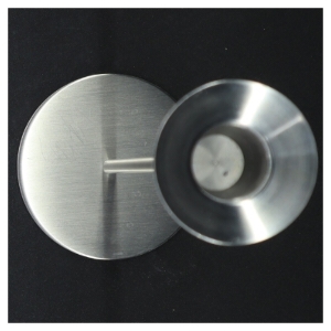 Lysestage i rustfrit stål fra Piet Hein (str. H 29 cm)