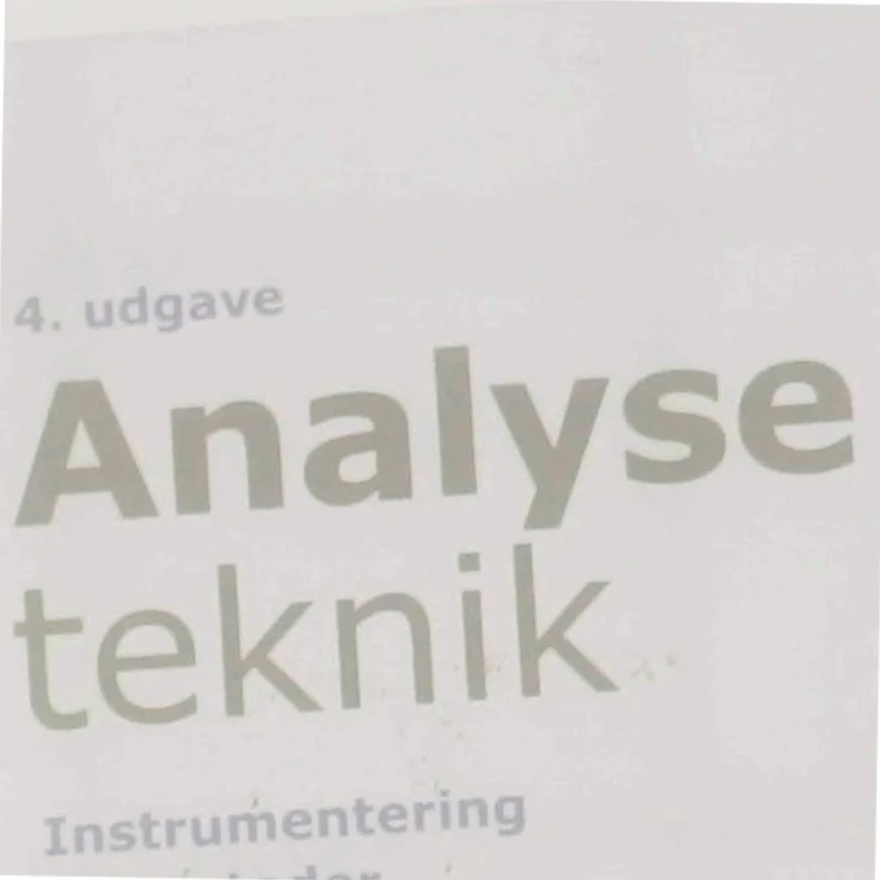 Analyseteknik : instrumentering og metoder af Flemming Simonsen (f. 1945) (Bog)