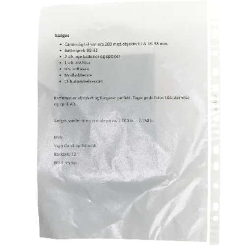  Kamera EOS 20D fra Canon