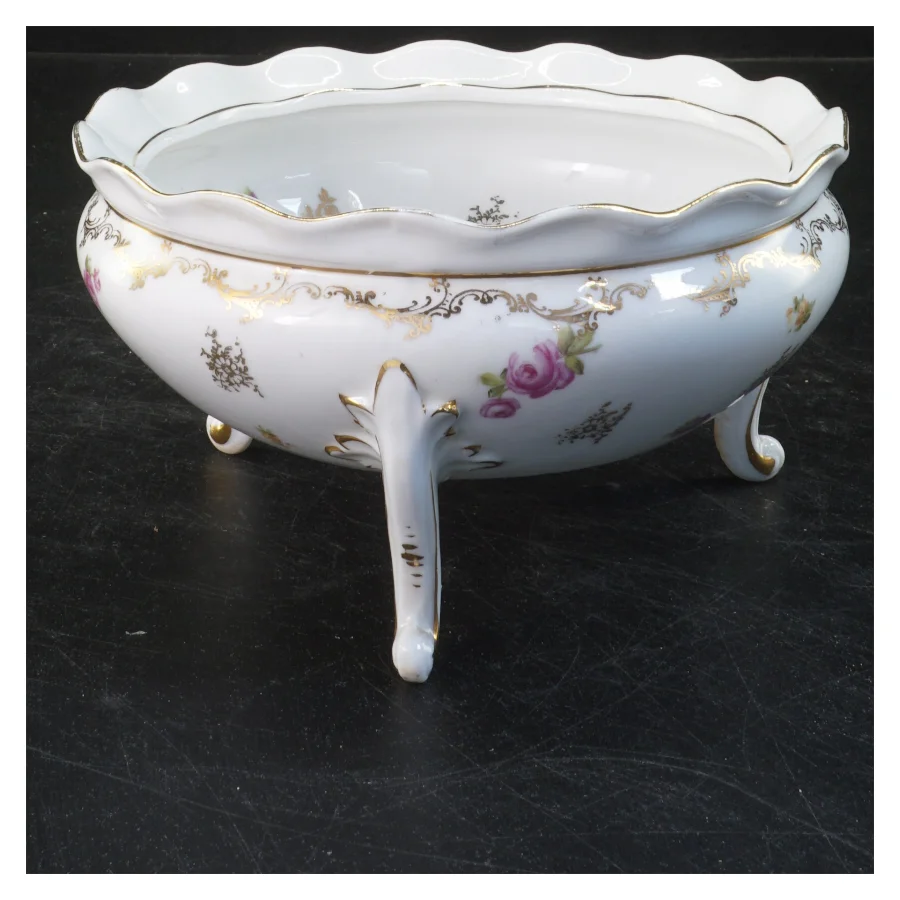 Dekorativ porcelænsskål (str. 9x16 cm)