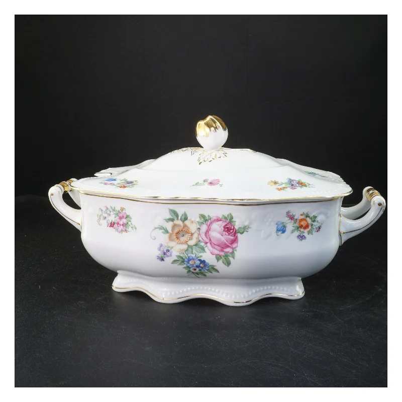 Pyntet suppegryde med låg (str. 37x20x20 cm)