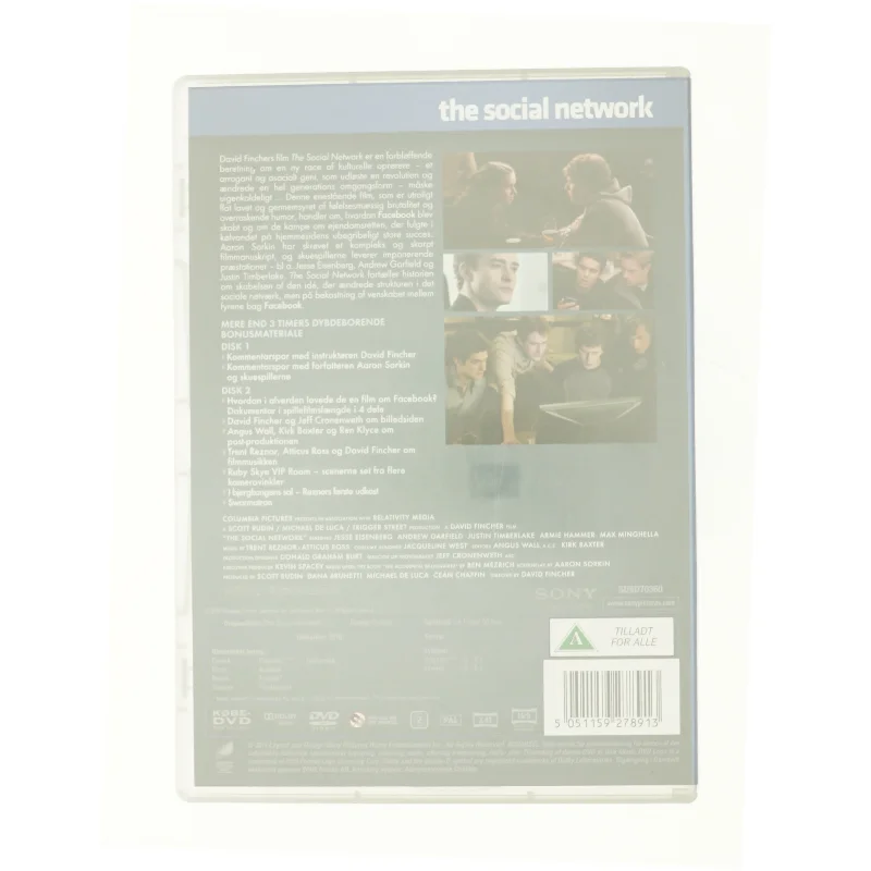 The Social Network fra DVD