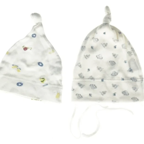 Spædbarnshuer med bindebånd (str. 18 cm bred)