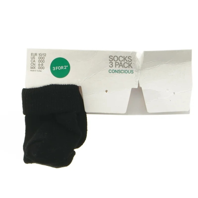 Sorte ankelstrømper fra H&M (str. 10 til 12)