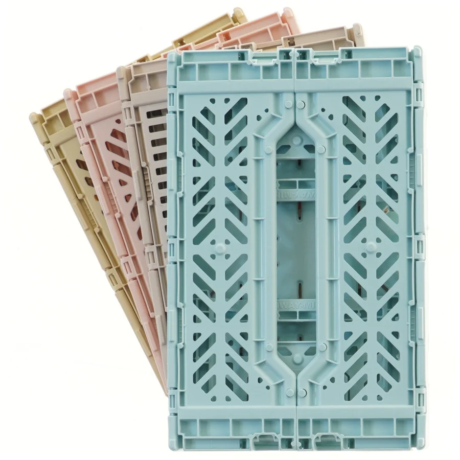 Foldbare plastkasser, 4 styk fra Karusella (str. 4 styk, 26,5x17 cm)