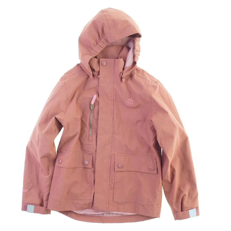 Regnjakke fra Zigzag (str. 128-134, Se billedet)