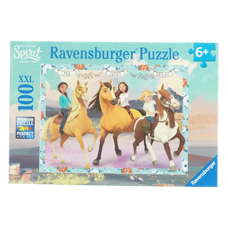 Spirit / Rider frit Ravensburger puslespil - Spirit Riding Free fra Ravensburger (str. 49 x 36 cm)