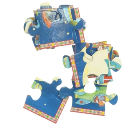 Børnepuslespil med rumtema