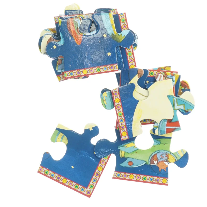 Børnepuslespil med rumtema