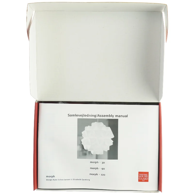 Folde-pendel lampe fra Holmegaard, Morph 30 Lampeskærm 