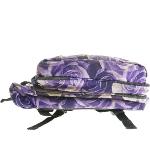 Purple Rose SURVIVOR Lilla Jeva rygsæk med blomsterprint (str. 40 x 36 cm)