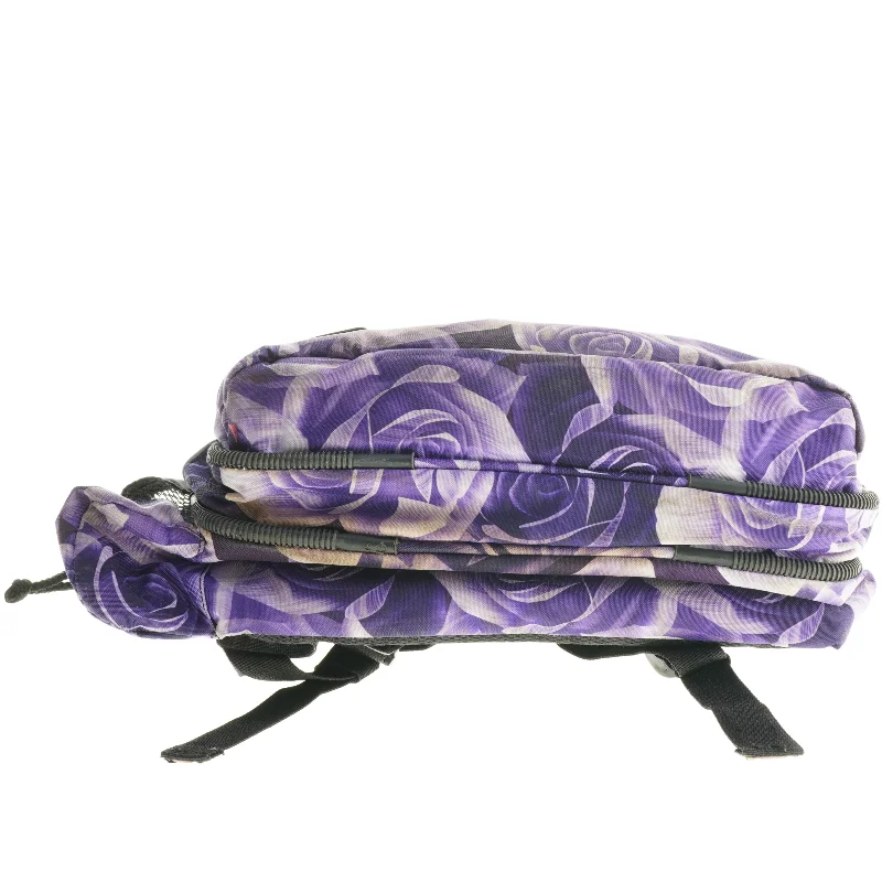 Purple Rose SURVIVOR Lilla Jeva rygsæk med blomsterprint (str. 40 x 36 cm)