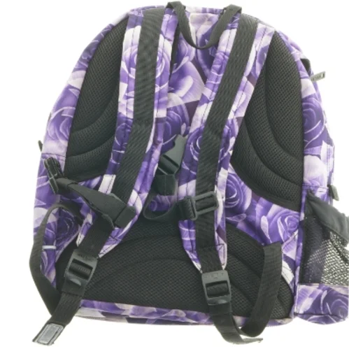 Purple Rose SURVIVOR Lilla Jeva rygsæk med blomsterprint (str. 40 x 36 cm)