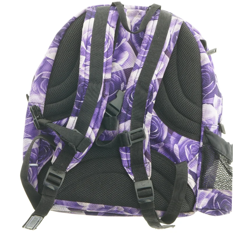 Purple Rose SURVIVOR Lilla Jeva rygsæk med blomsterprint (str. 40 x 36 cm)