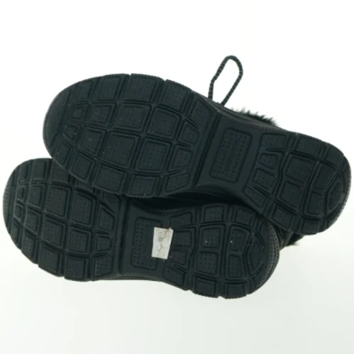 Sorte vinterstøvler med pelskant fra Skechers str. 38 