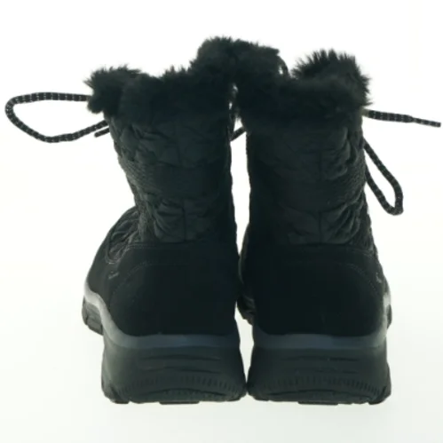 Sorte vinterstøvler med pelskant fra Skechers str. 38 