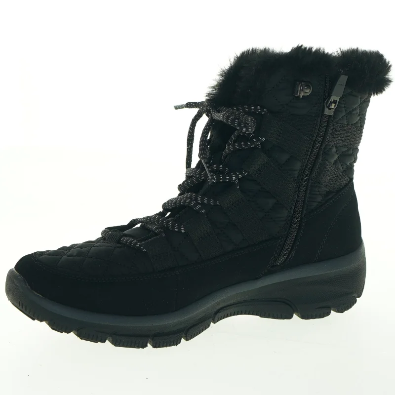 Sorte vinterstøvler med pelskant fra Skechers str. 38 