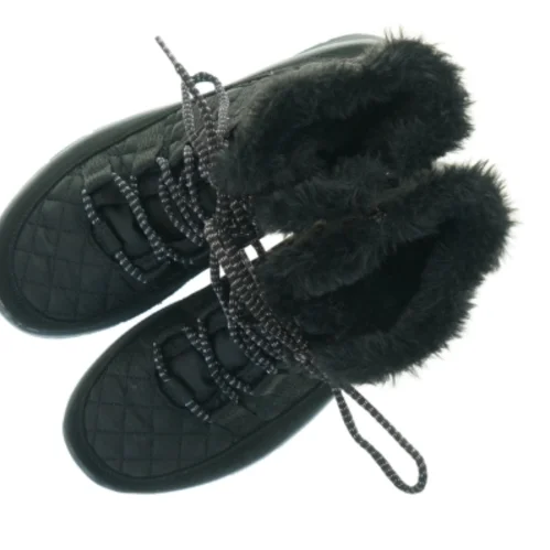 Sorte vinterstøvler med pelskant fra Skechers str. 38 