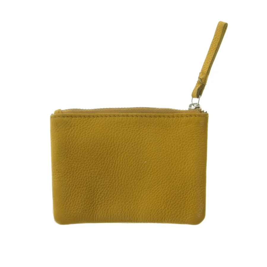 Gul pung med lynlås (str. 9x11,5 cm)