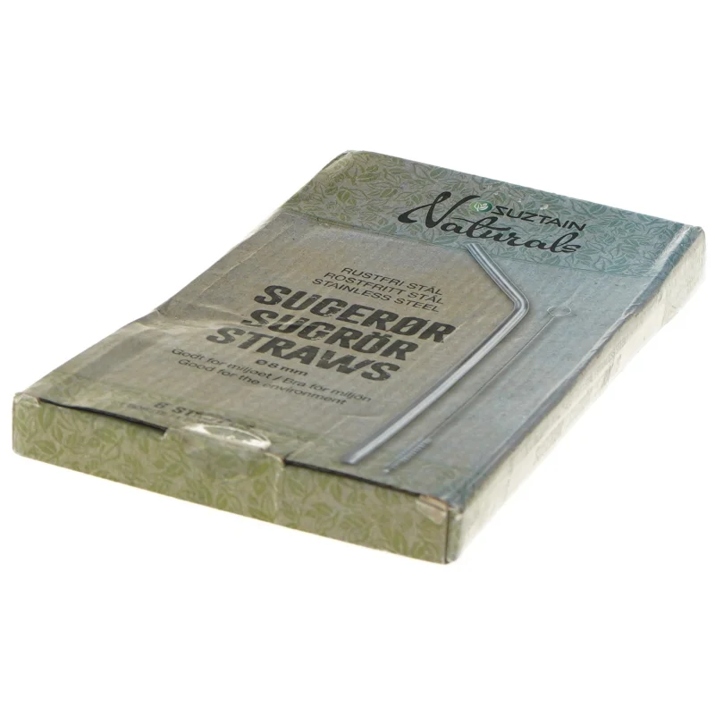 Sugerør af rustfrit stål 8 mm fra Zuztain (str. Ø 8 mm)