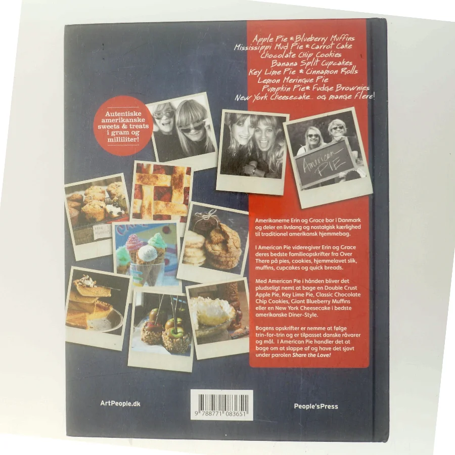 American pie : pies, cookies, cupcakes og andre søde sager fra over there af Erin Eberhardt Chapman (Bog)