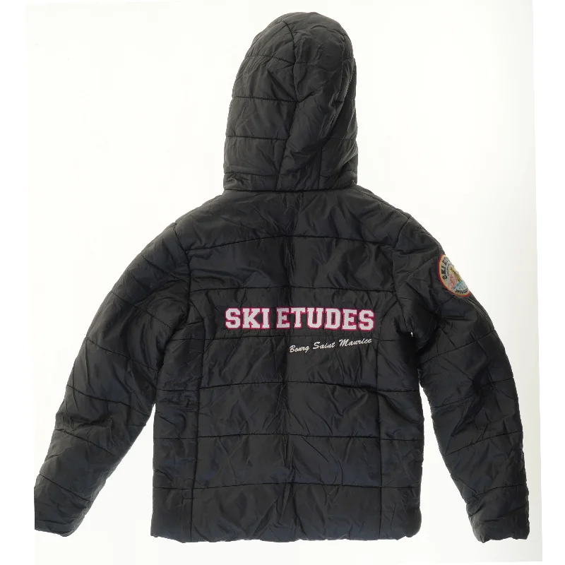 Vatteret jakke med hætte (str. 164)