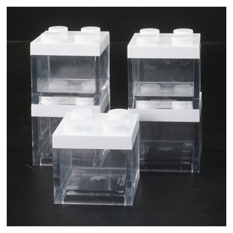 LEGO Plastik opbevaringsbokse fra Omada (str. 5 stk 5x5x4,5 cm)