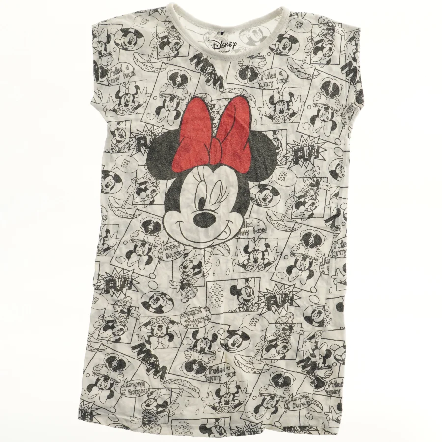 Kortærmet kjole med Minnie Mouse motiv fra Disney (str. 140)