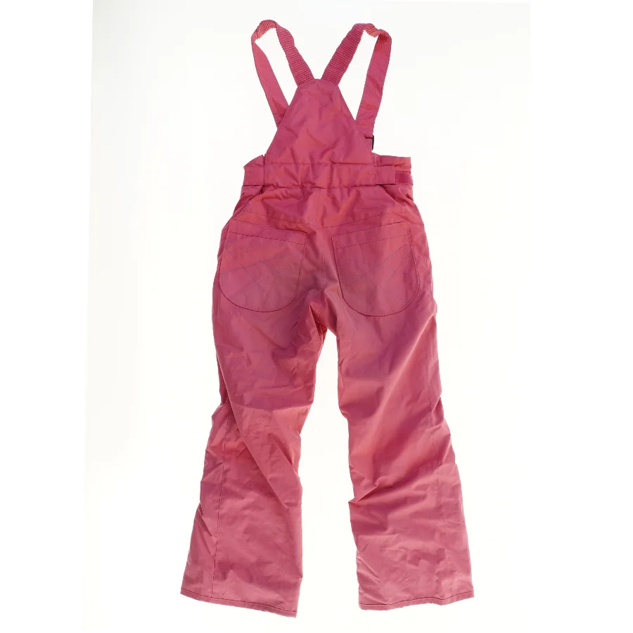 Rosa overtræks/skibukser med seler (str.  128-152 )